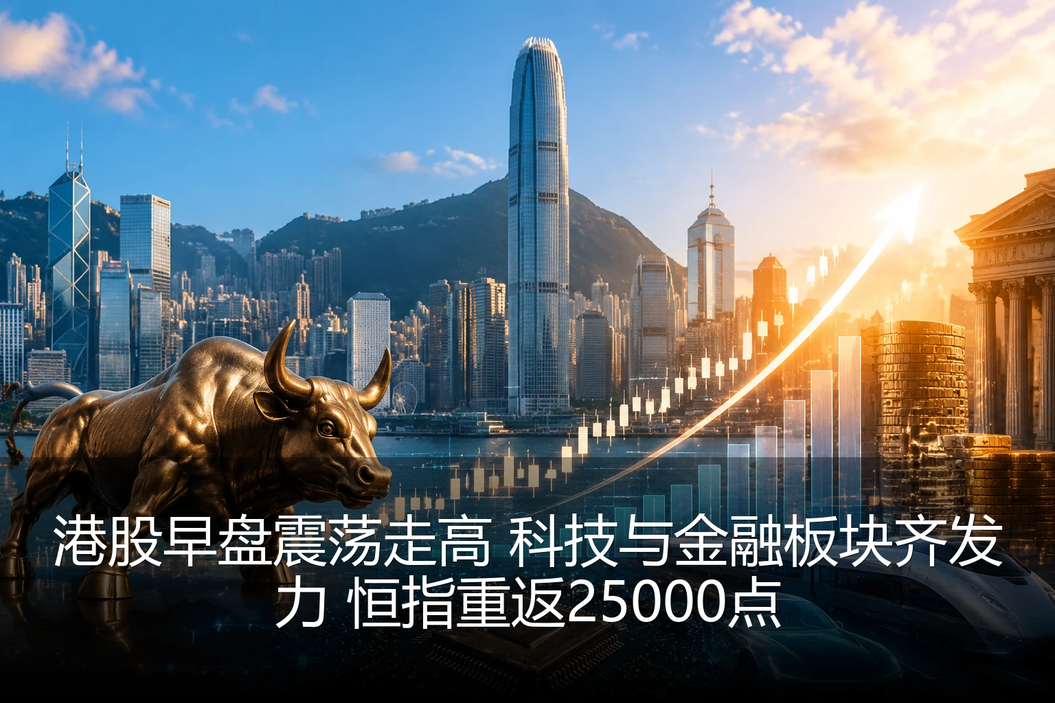 港股早盘震荡走高 科技与金融板块齐发力 恒指重返25000点