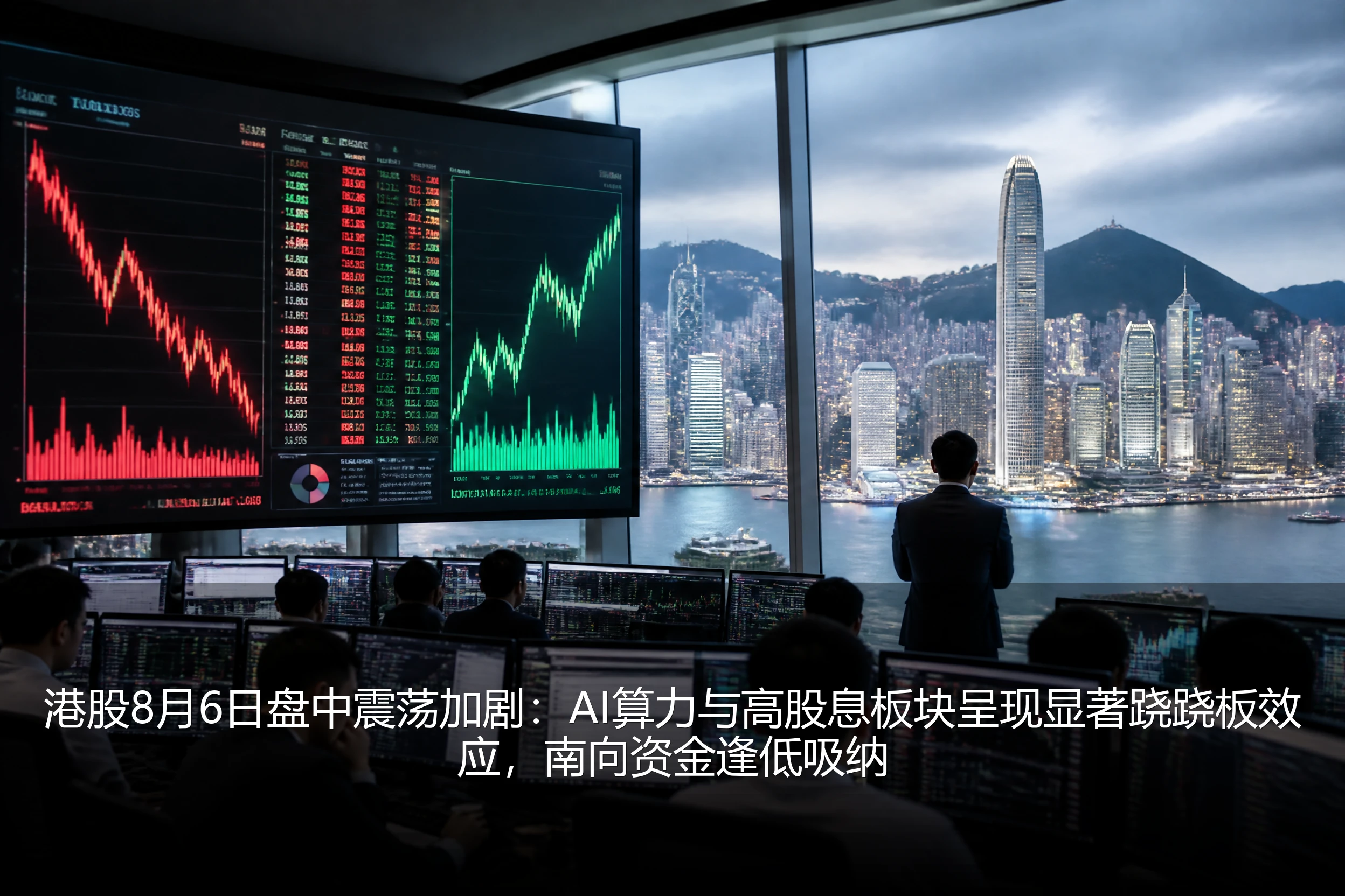 港股8月6日盘中震荡加剧：AI算力与高股息板块呈现显著跷跷板效应，南向资金逢低吸纳