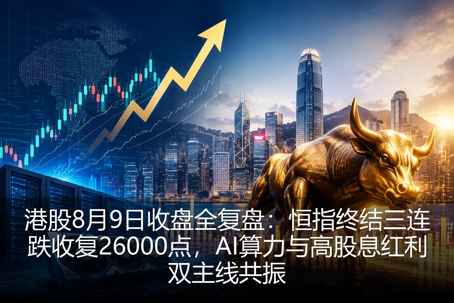 港股8月9日收盘全复盘：恒指终结三连跌收复26000点，AI算力与高股息红利双主线共振