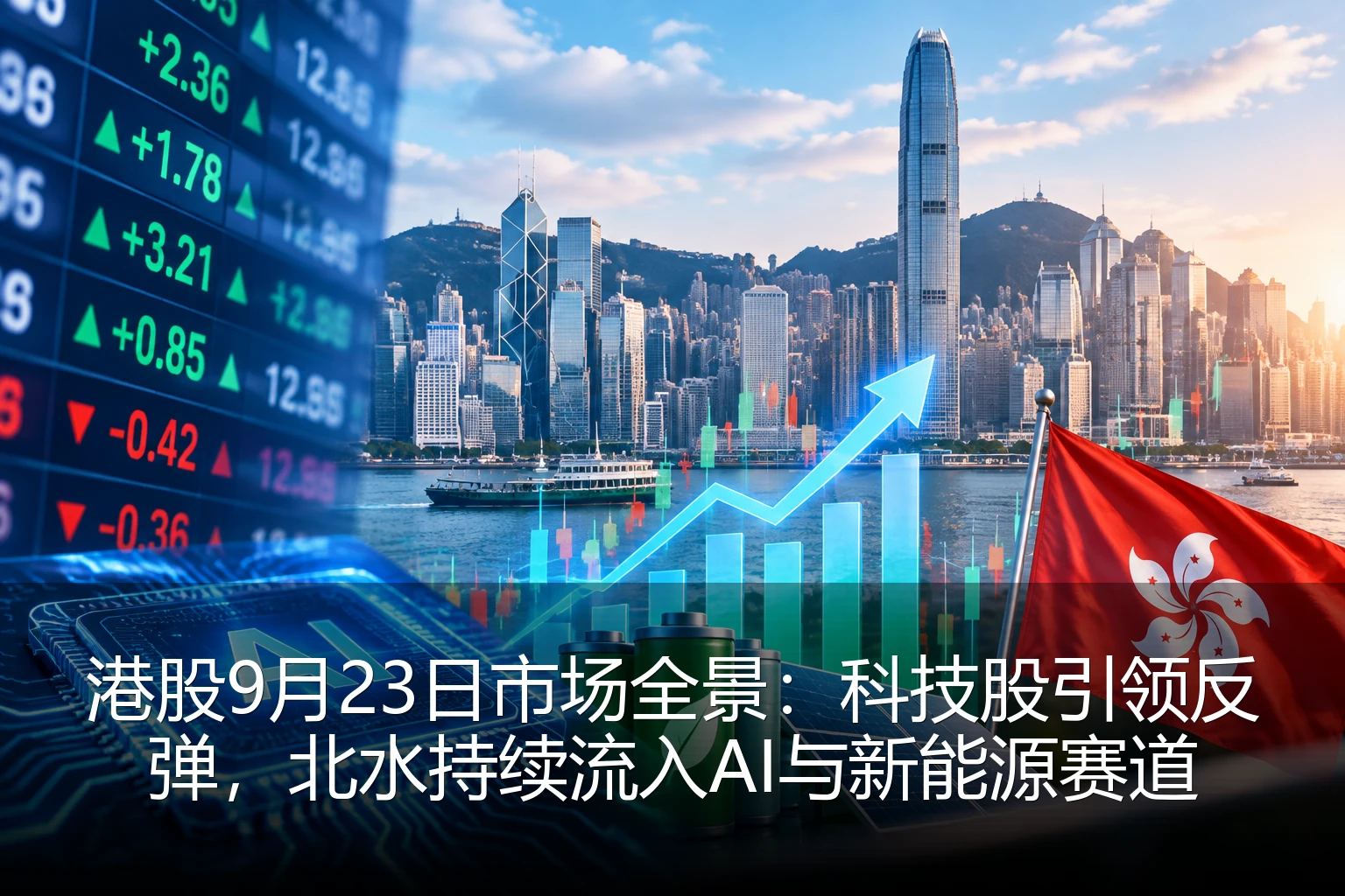 港股9月23日市场全景：科技股引领反弹，北水持续流入AI与新能源赛道